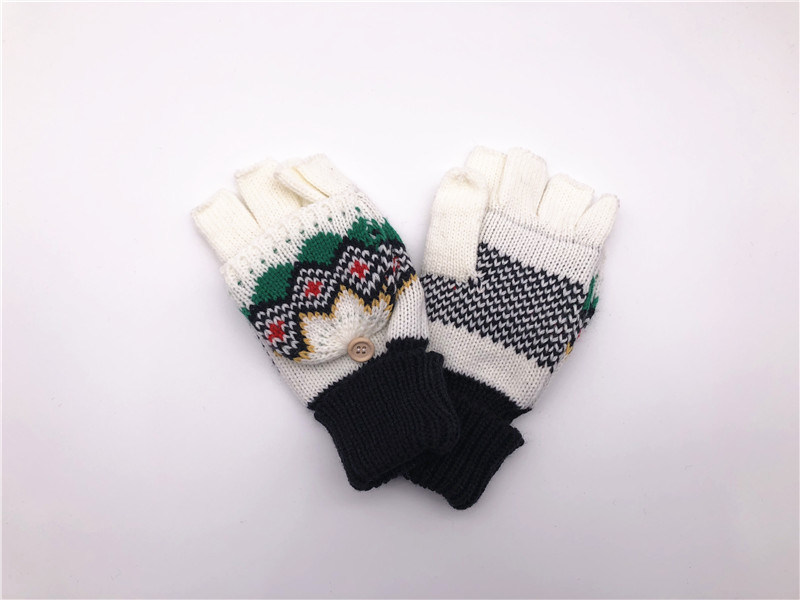 Wholesale OEM Acrylic Lady Knitting Full Finger Touch Screen Jacqurd High Quality Glove