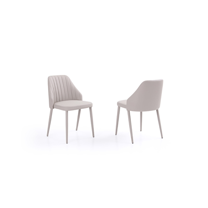 Simple Style Cafe Shop Metal Foam Covered PU Dining Chair