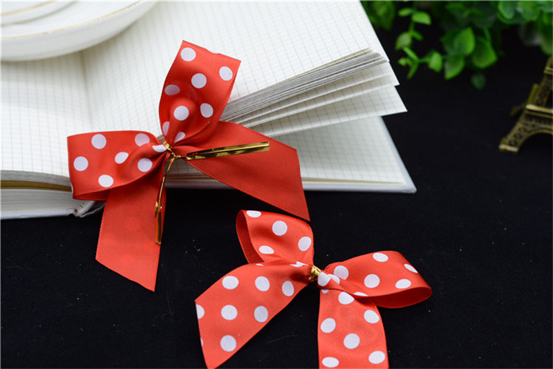 Custom Printed Satin Ribbon Bow for Gift Box Packaging