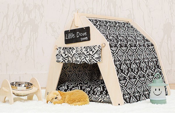 Canvas Pet Cat Dog Tipi Tent Pet Teepee Tent