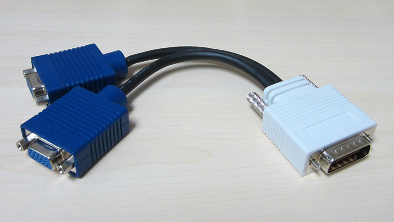 DMS59 to Dual 15pin VGA Y Video Splitter Cable