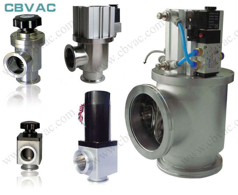 Vacuum Inline Valve/CF Rotatable Flanges with Copper Seal Bonnet / Vacuum Angle Valve