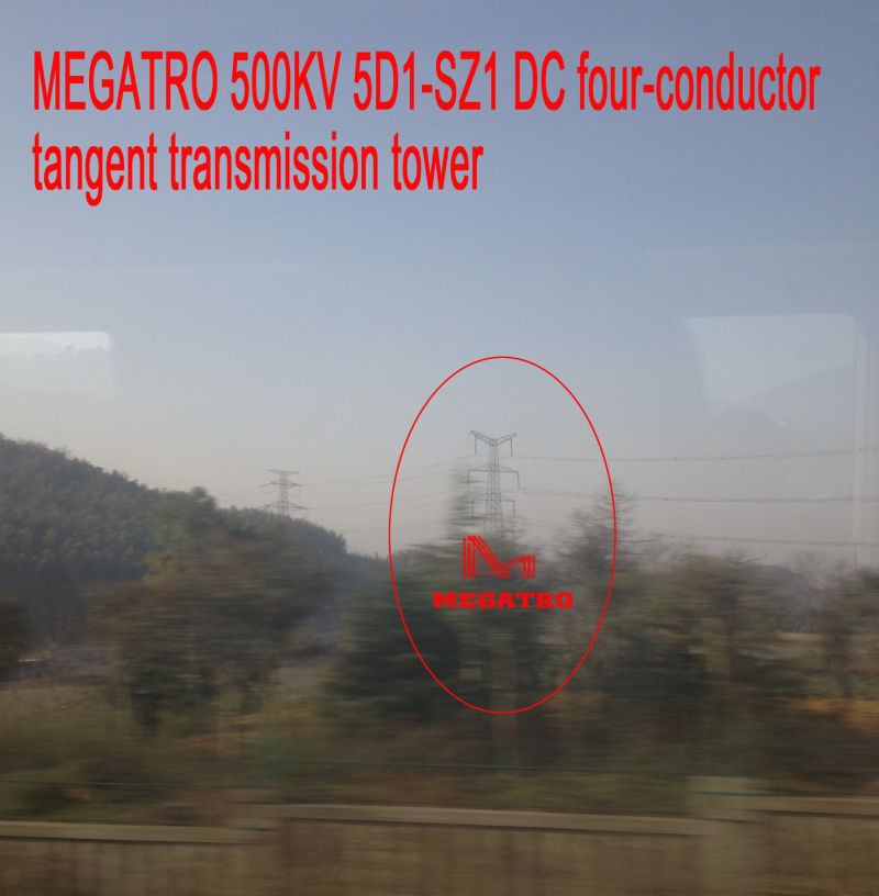 Megatro 500kv 5D1-Sz1 DC Four-Conductor Tangent Transmission Tower