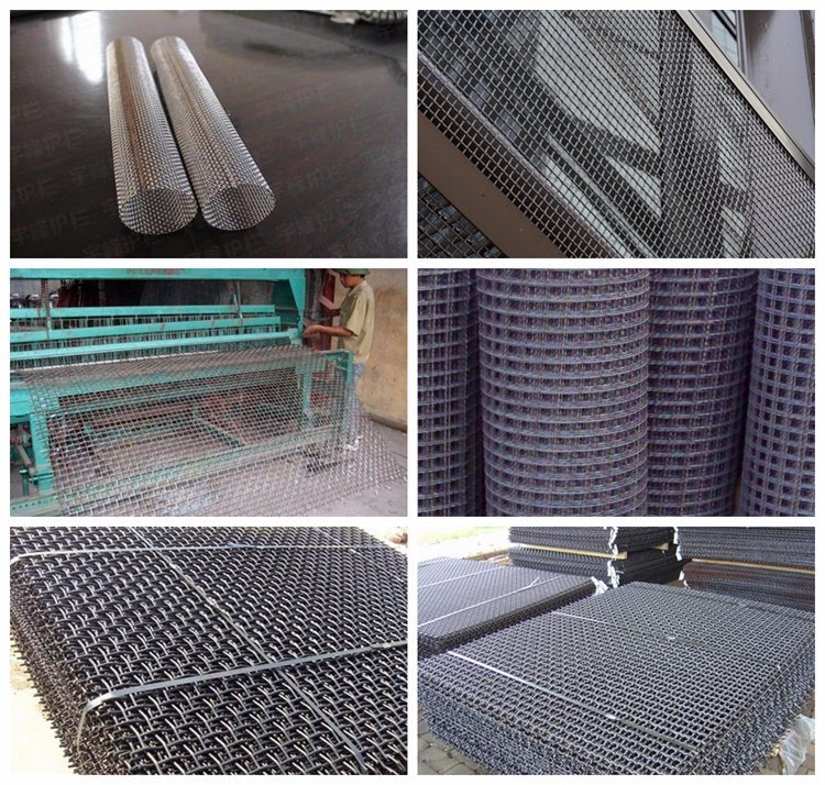 Galvanized Iron / Stainless Steel Crimped Square Woven Wire Mesh