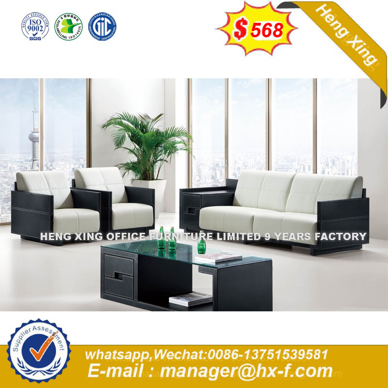 Modern Leather Furniture Office Waiting Room Sofa with Armrest (UL-NSC409)