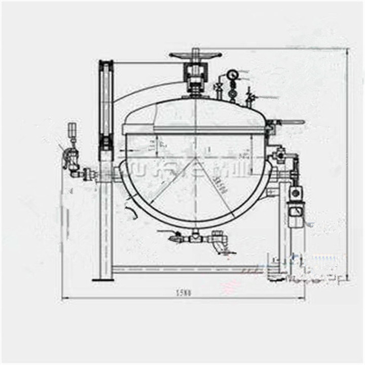 Tilting Electric High Pressure Cooker with Mixer