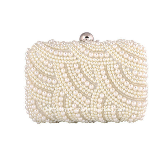 Newest Sequined Beaded Pearl Ladies Evening Bag for Party