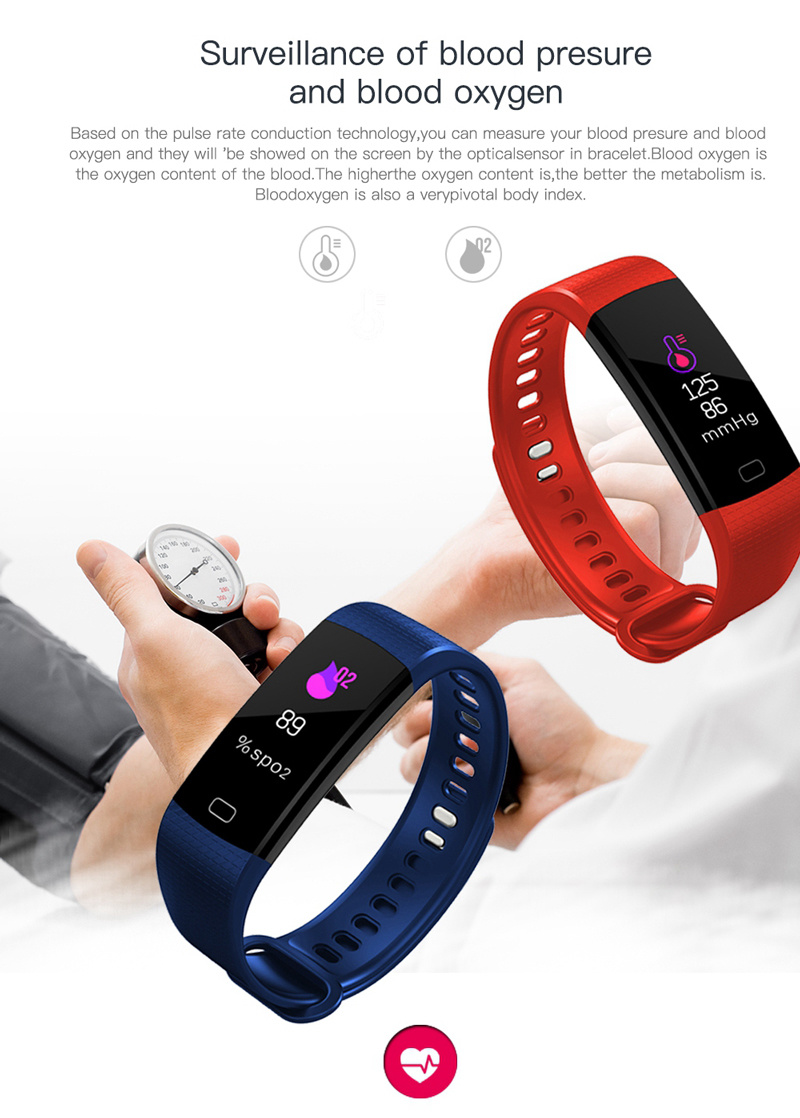 OEM Customized Bluetooth Smart Watches Sport Fitness Smart Wrist Watch Bracelet Heart Rate Monitor Blood Pressure for Fashion Gift