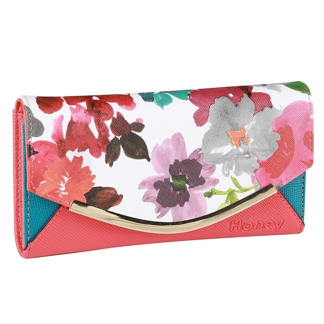 Fani 2017 Western Floral Women Fancy Leather Clutch Purses Wallet