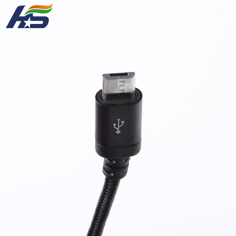 OEM Order Wholesale USB 3.1 Nylon Metal Head Mini Charging USB Data Cable with Mfi Certification