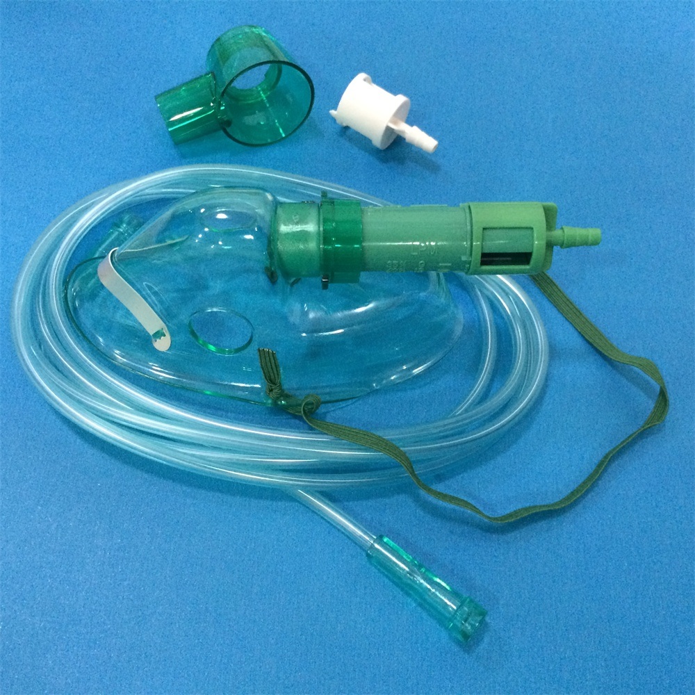 Ambulance Dedicated Disposable Multi-Vent Mask with Adjustable Nose Clip (Green/Transparent, All Types)