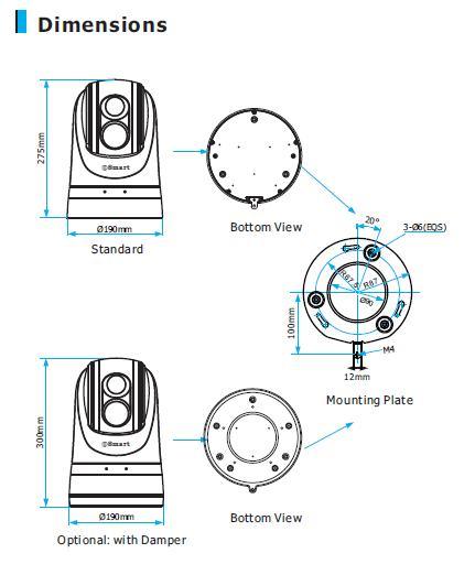 36X Optical Zoom Thermal Imaging PTZ Camera