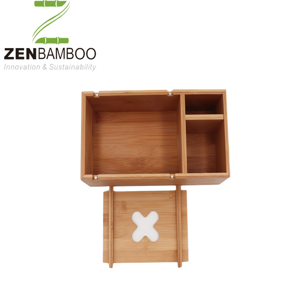 Desktop Organizer Natural Bamboo Storage Box for Stationery