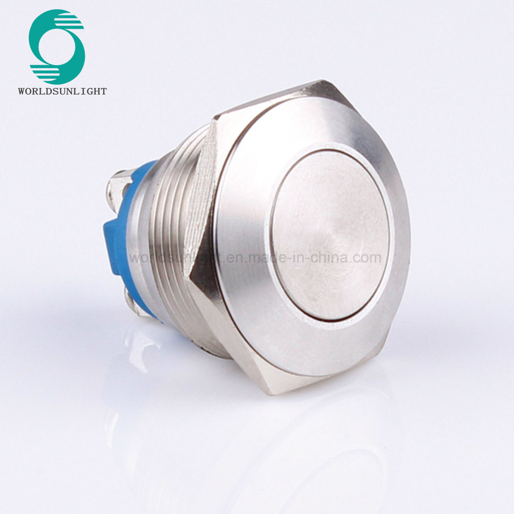 22mm Reset Instant Doorbell Car Horn Waterproof Stainless Steel Metal Push Button Switch