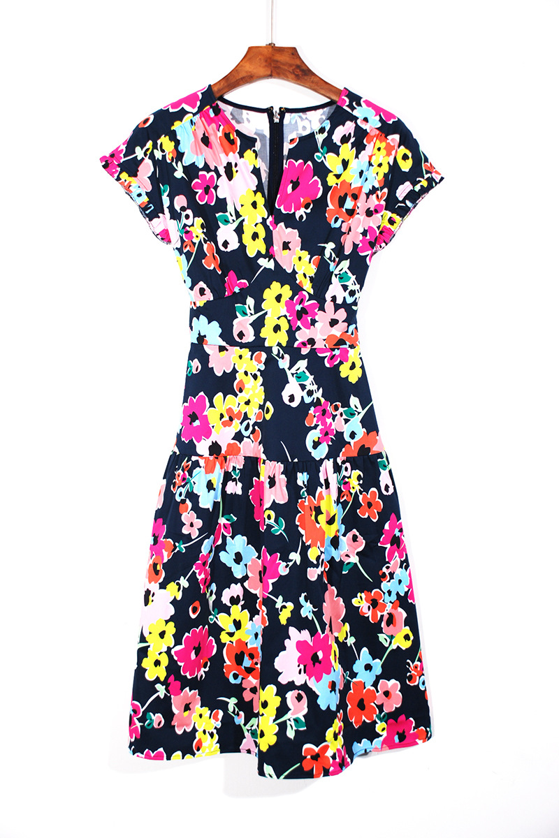 Short Sleeve Colorful Dress Short Sleeve Colorful Dress
