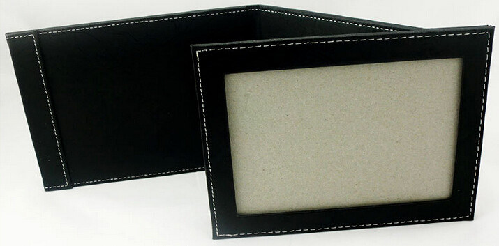 Black PVC Leather Single Photo Frame