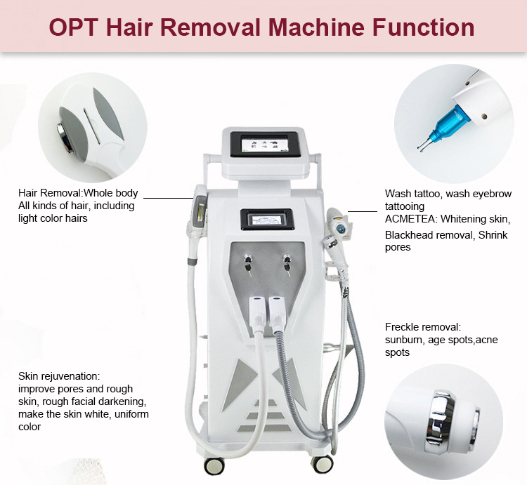 Hottest Three System New Style Pigment Removal Hair Removal Machine