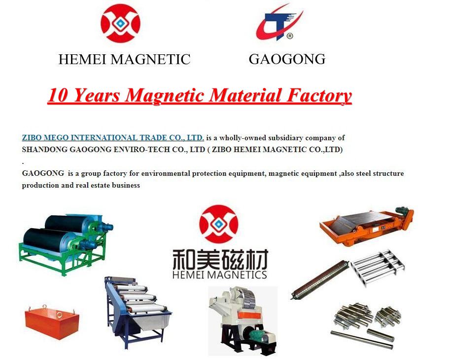 10 Years Factory Permanent Rare Earth Magnet Roller Magnetic Separator