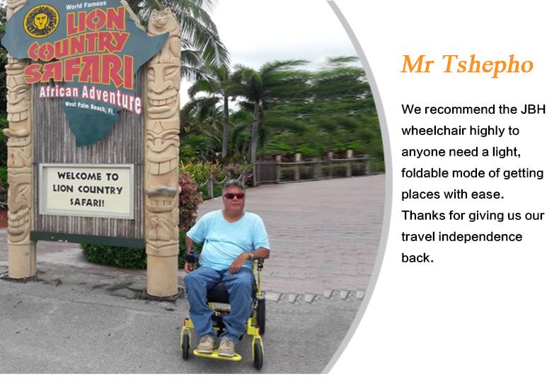 Lightweight Travel Electric Wheelchair with Lithium Battery