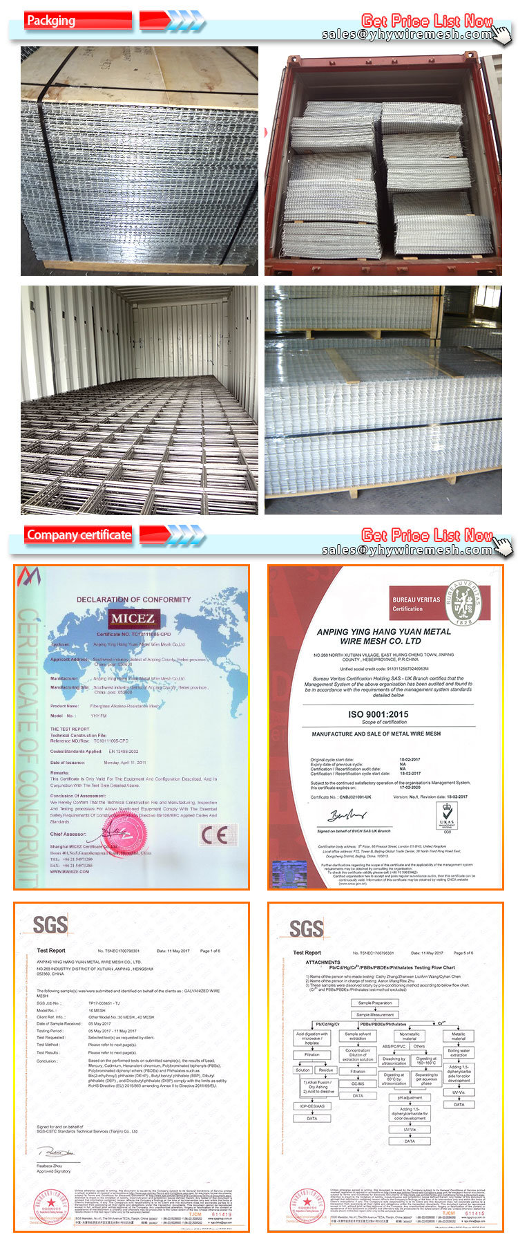 Galvanized Singapore Brc Welded Wire Mesh Fence in 6 Gauge