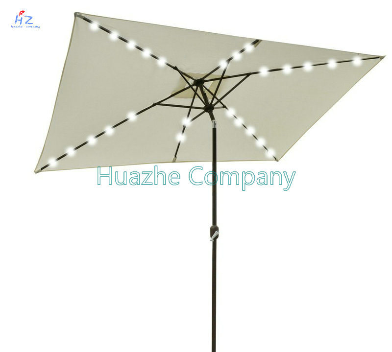 2X3m Square LED Umbrella Solar Umbrella