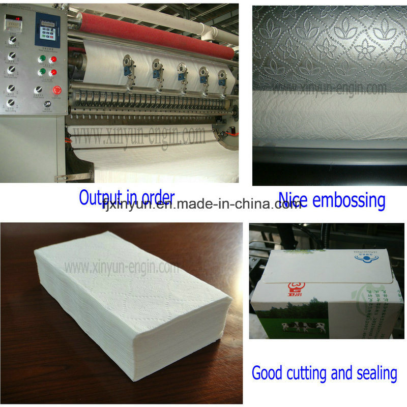 6 Lines Box-Drawing Automatic Folding Facial Tissue Paper Making Machine