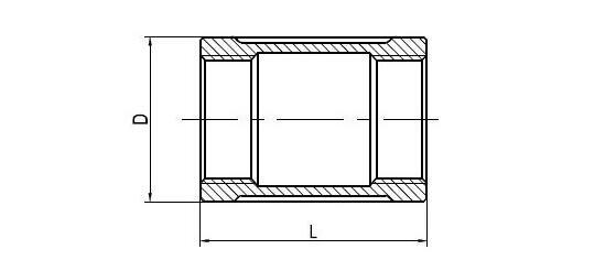 304 Stainless Steel Threaded Pipe Fittings (Coupling)