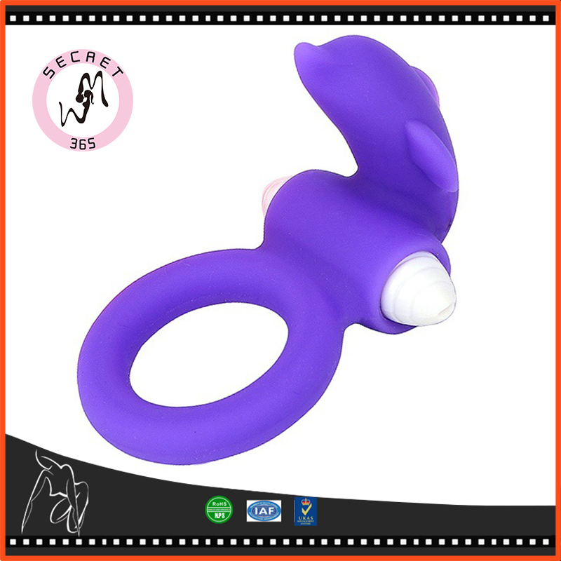 Dolphin Vibrating Cock Ring Delay Ejaculation Clitoris Stimulator Adult Sex Toys for Couple Penis Rings Vibrator