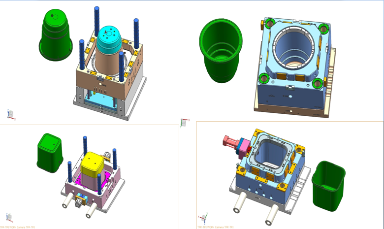 Garbage Can Molds Ash-Bin Toolings Trash Can Plastic Mould