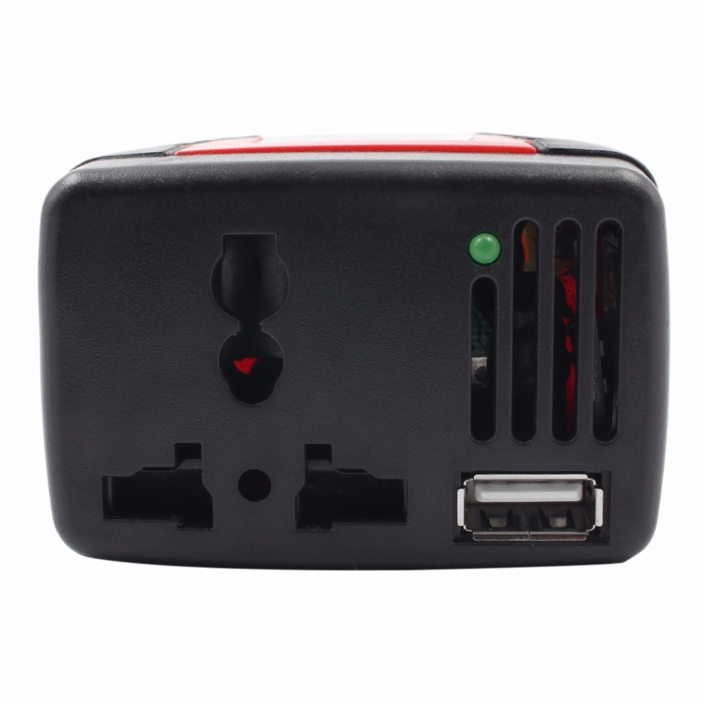 Cigarette Lighter Power 150W 12V DC to 220V AC Car Power Inverter Adapter with USB Charger Port