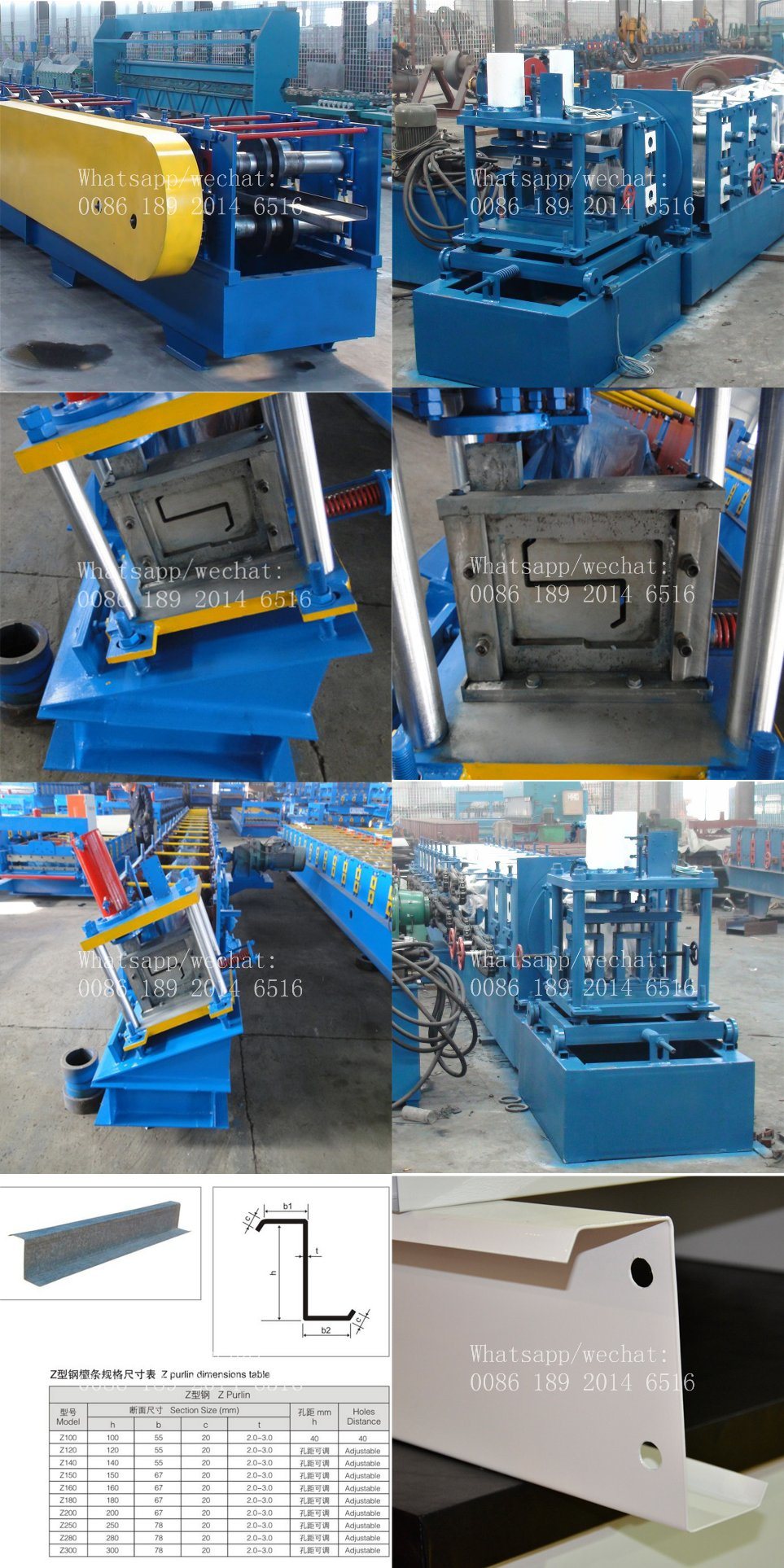 Z Purlin Roll Forming Machine Metal Stud and Track Roll Forming Machine