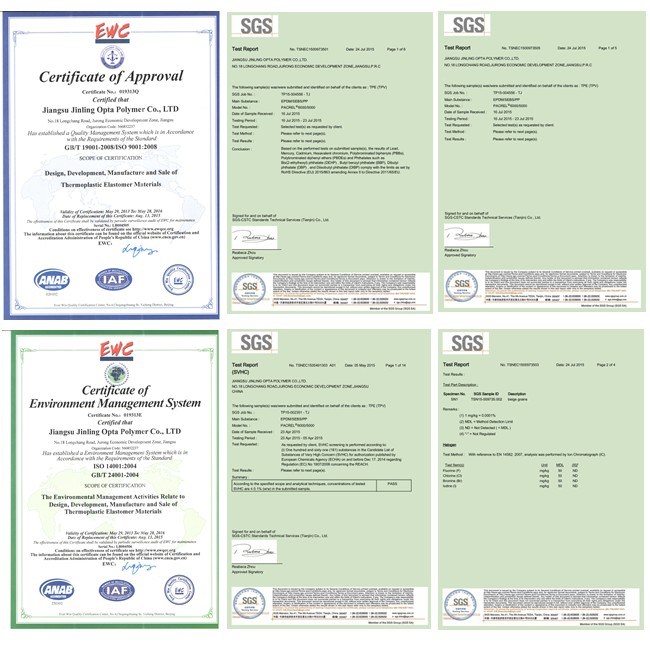 Pacrel TPV Thermoplastic Elastomer Raw Material with RoHS, ISO, SGS Certificate