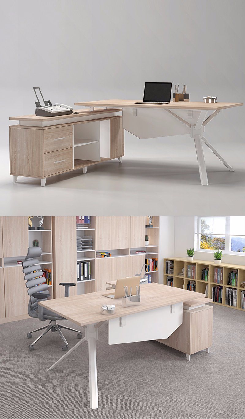 Office Furniture Wooden Executive Office Desk with Cabinet