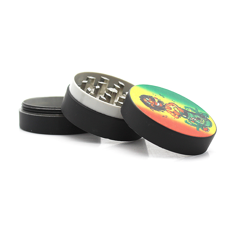 New Designs 52mm Zinc Alloy Herb Grinder with Jamaica Pattern