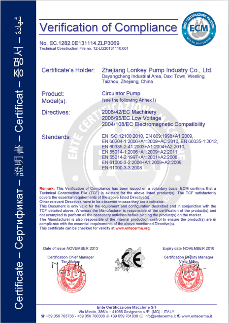 a-Class Frequency Controlling Hot Water Circulating Pump