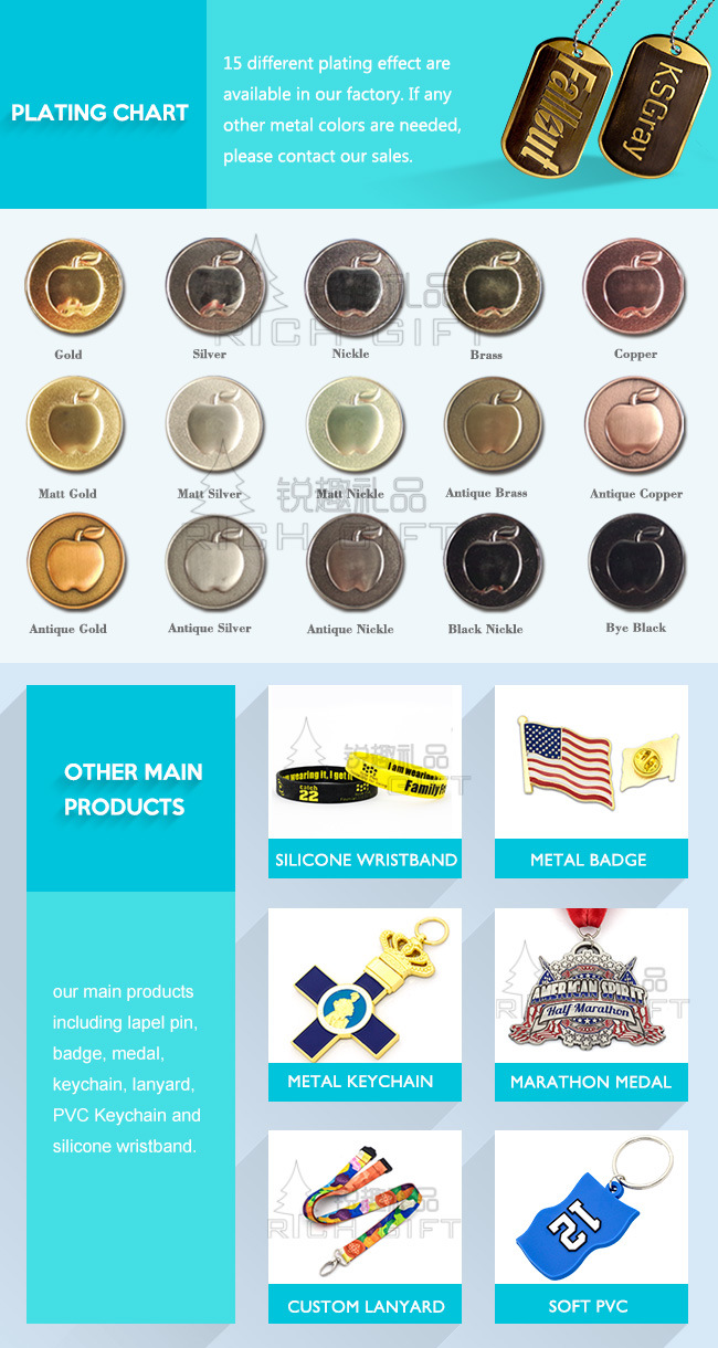 Wholesale China Custom Made Metal Die Casting Colorful Printing Eagle Logo Military Dog Tags