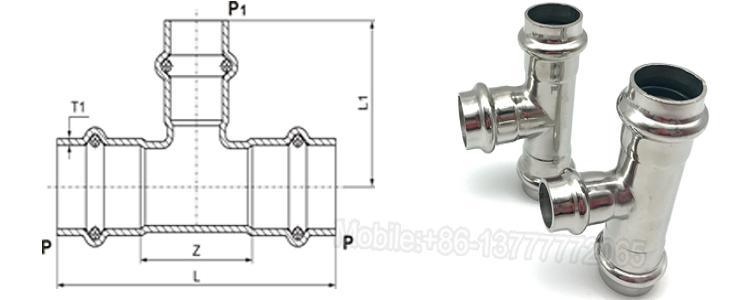 V Press Fittings Tee Reducer Pipe Fittings