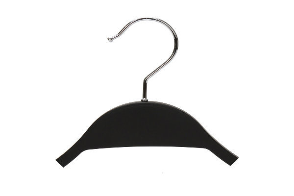 Zara Shape Black Plastic Laminated Hanger for Clothes