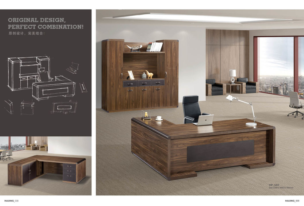 Modern Wooden Executive Desk Luxury Office Furniture Table