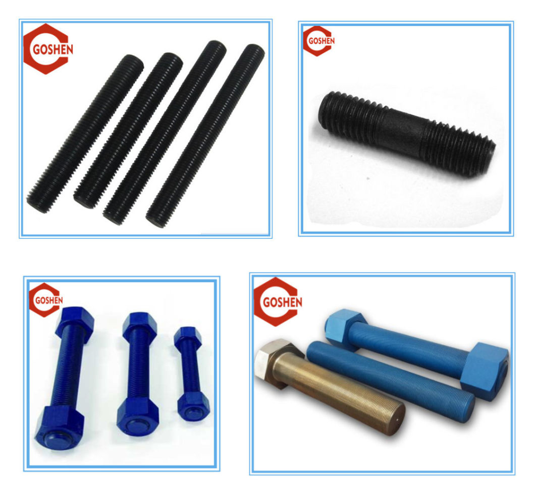 DIN975 B7 B16 Stud Bolts / Fastener Steel Threaded Rod