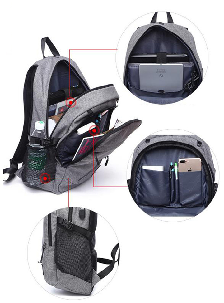 Men's Backpack Fashion College Students Sports Business Computer Backpack Leisure Travel Bag