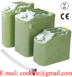 Jerry Can 10L Nato Style Gasoline Fuel Can Metal Gas Tank Emergency Backup