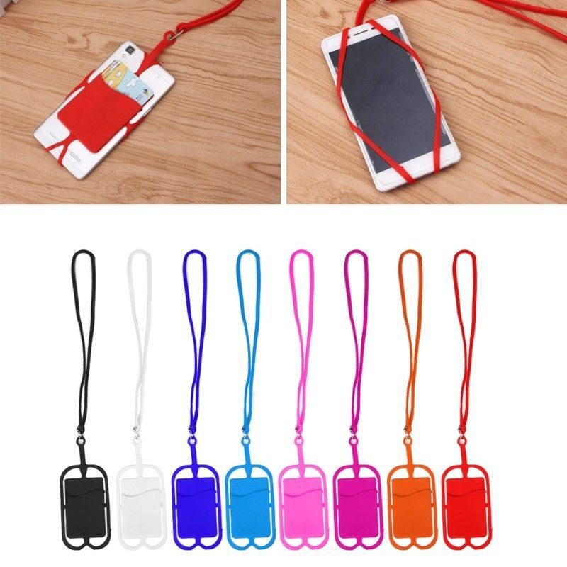 Universal Silicone Lanyard Case Cover Holder Sling Necklace Strap for Cell Phone