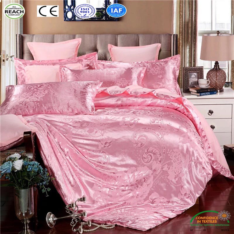 Hot Luxury Satin Silk Bedding Set King Size Bed Set Bedclothes Wholesale
