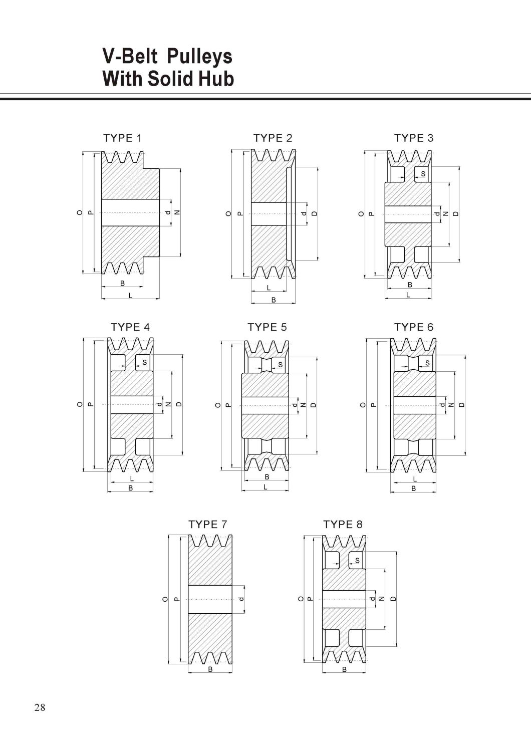 Cast Iron Surface Phosphate V Type Belt Pulley