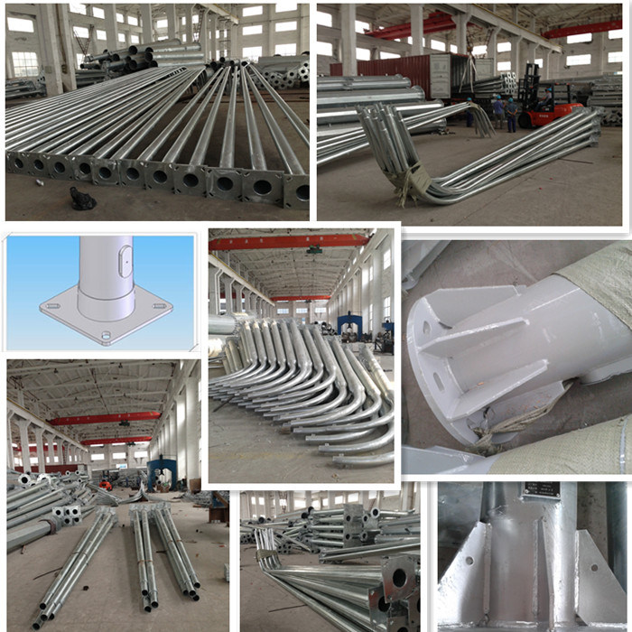 Column Section Street Light Galvanized Steel Pole