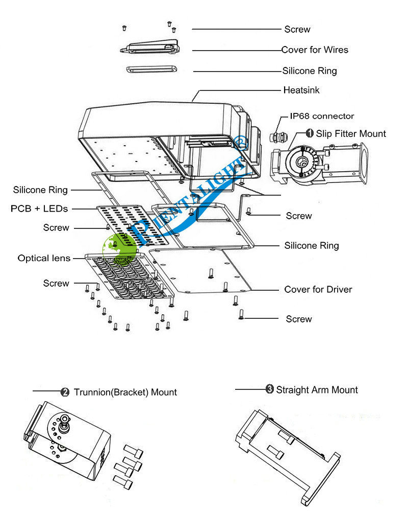 High Mast Area Lighting Street Fixture 300W LED Street Light