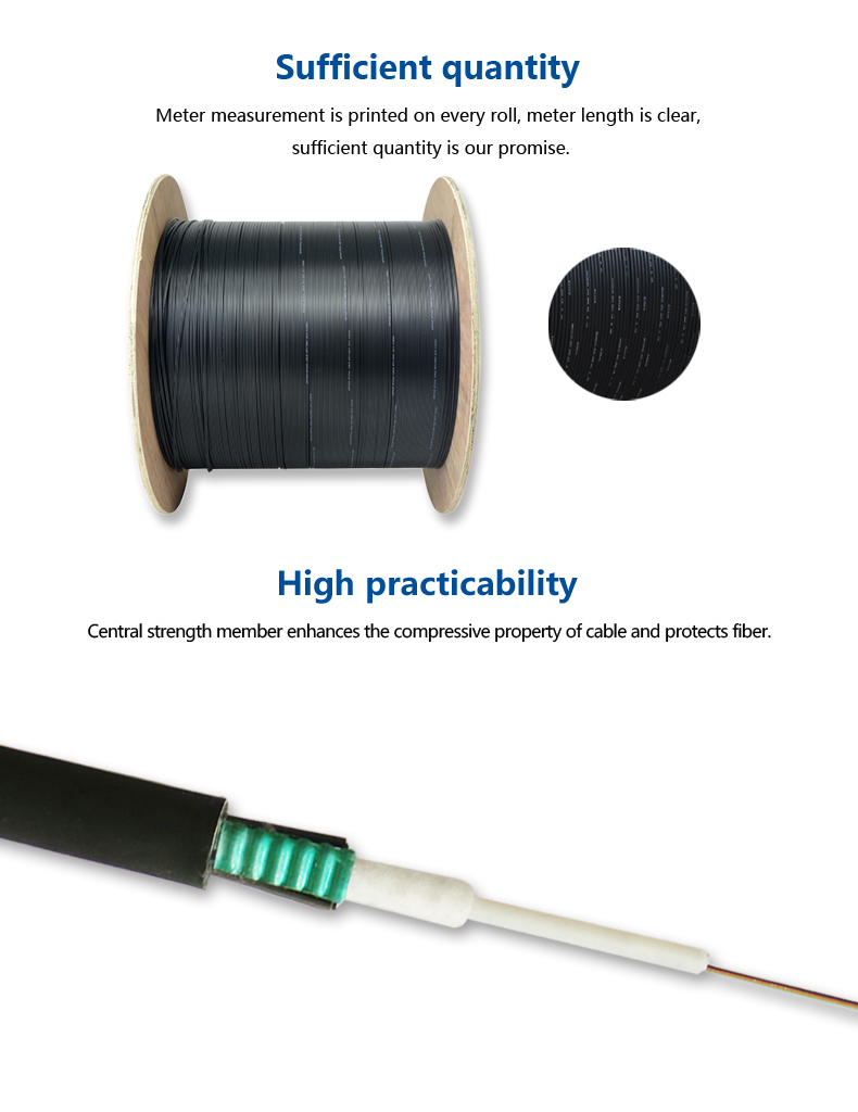 24 Core Outdoor Fiber Optic Cable GYXTW for Duct Made in China