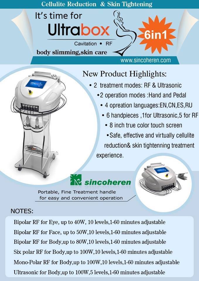 Ultrasonic and RF Liposuction Cavitation Slimming Body Machine