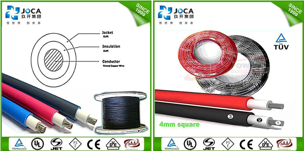 China Promotion XLPE Insulated PV Solar Electric Power Cable